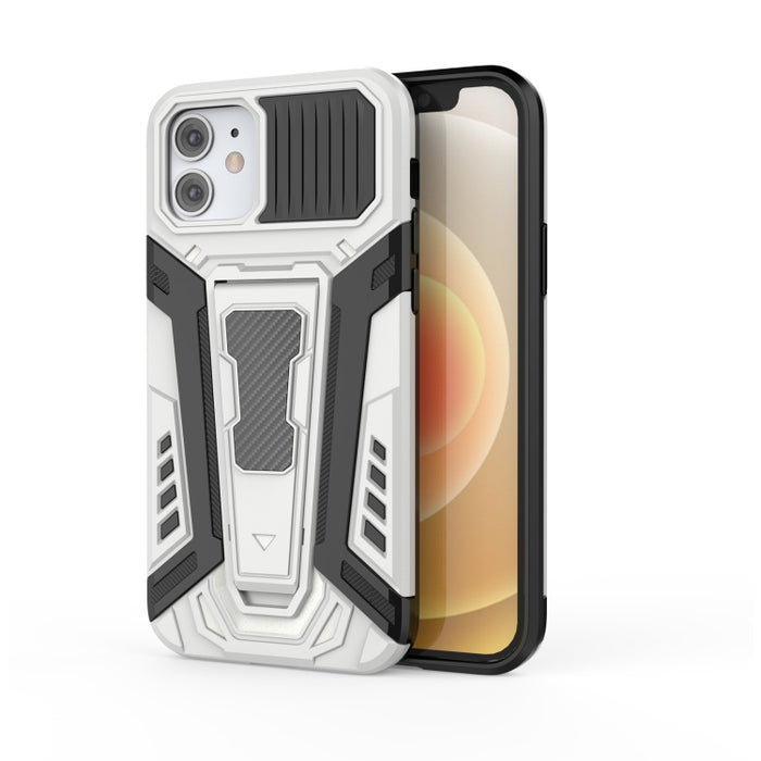 War Chariot Series Armor Todo incluido a prueba de golpes PC + TPU Funda protectora con soporte invisible