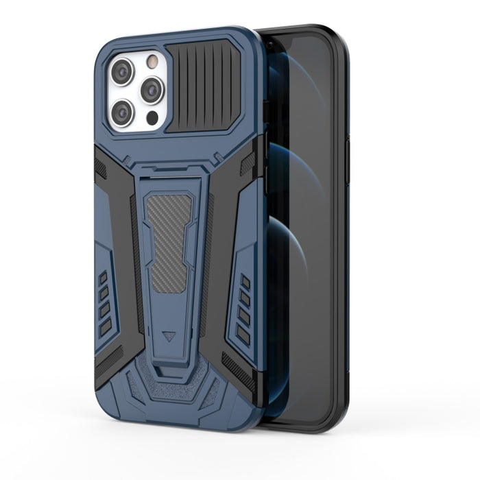 War Chariot Series Armor Todo incluido a prueba de golpes PC + TPU Funda protectora con soporte invisible