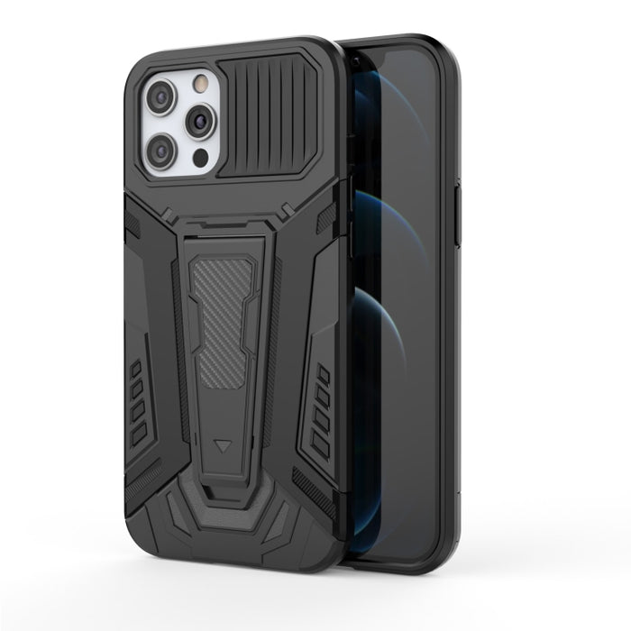 War Chariot Series Armor Todo incluido a prueba de golpes PC + TPU Funda protectora con soporte invisible