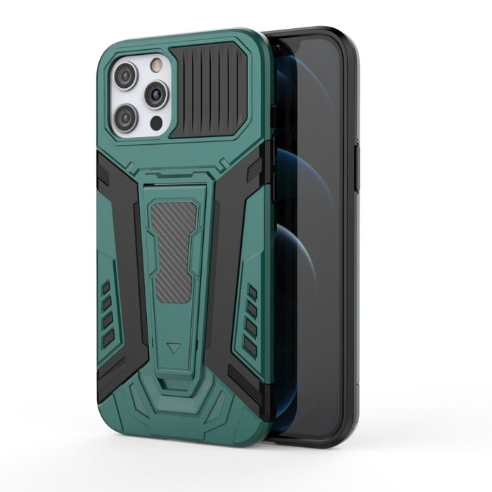 War Chariot Series Armor Todo incluido a prueba de golpes PC + TPU Funda protectora con soporte invisible