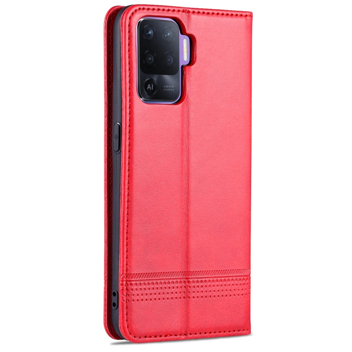 AZNS Estuche de cuero con tapa horizontal con textura de becerro magnético con ranuras para tarjetas y soporte y billetera, For OPPO A94 / F19 Pro / Reno5 Lite, For Xiaomi Mi 11 Ultra