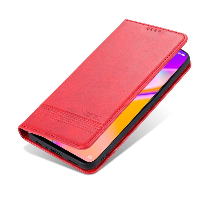 AZNS Estuche de cuero con tapa horizontal con textura de becerro magnético con ranuras para tarjetas y soporte y billetera, For OPPO A94 / F19 Pro / Reno5 Lite, For Xiaomi Mi 11 Ultra