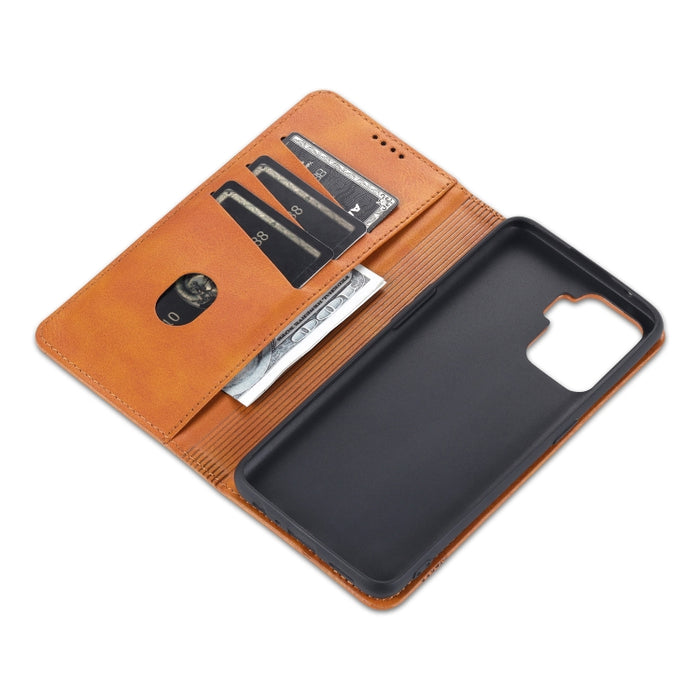 AZNS Estuche de cuero con tapa horizontal con textura de becerro magnético con ranuras para tarjetas y soporte y billetera, For OPPO A94 / F19 Pro / Reno5 Lite, For Xiaomi Mi 11 Ultra