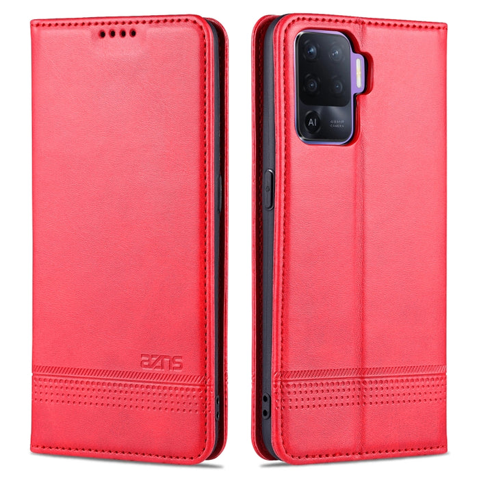 AZNS Estuche de cuero con tapa horizontal con textura de becerro magnético con ranuras para tarjetas y soporte y billetera, For OPPO A94 / F19 Pro / Reno5 Lite, For Xiaomi Mi 11 Ultra