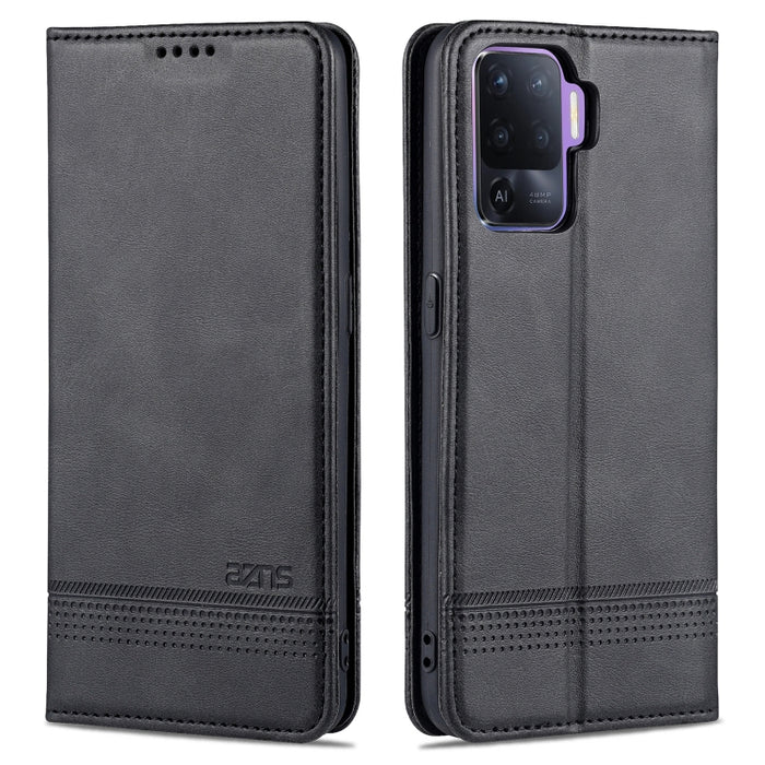 AZNS Estuche de cuero con tapa horizontal con textura de becerro magnético con ranuras para tarjetas y soporte y billetera, For OPPO A94 / F19 Pro / Reno5 Lite, For Xiaomi Mi 11 Ultra