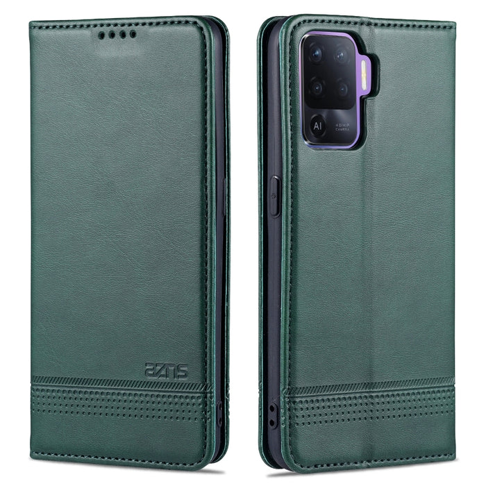 AZNS Estuche de cuero con tapa horizontal con textura de becerro magnético con ranuras para tarjetas y soporte y billetera, For OPPO A94 / F19 Pro / Reno5 Lite, For Xiaomi Mi 11 Ultra