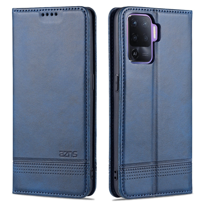 AZNS Estuche de cuero con tapa horizontal con textura de becerro magnético con ranuras para tarjetas y soporte y billetera, For OPPO A94 / F19 Pro / Reno5 Lite, For Xiaomi Mi 11 Ultra