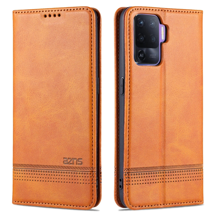 AZNS Estuche de cuero con tapa horizontal con textura de becerro magnético con ranuras para tarjetas y soporte y billetera, For OPPO A94 / F19 Pro / Reno5 Lite, For Xiaomi Mi 11 Ultra