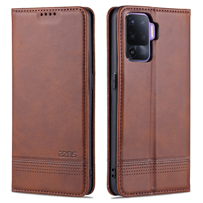 AZNS Estuche de cuero con tapa horizontal con textura de becerro magnético con ranuras para tarjetas y soporte y billetera, For OPPO A94 / F19 Pro / Reno5 Lite, For Xiaomi Mi 11 Ultra