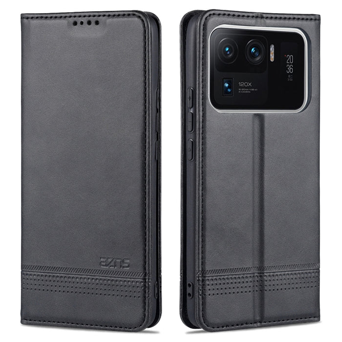 AZNS Estuche de cuero con tapa horizontal con textura de becerro magnético con ranuras para tarjetas y soporte y billetera, For OPPO A94 / F19 Pro / Reno5 Lite, For Xiaomi Mi 11 Ultra
