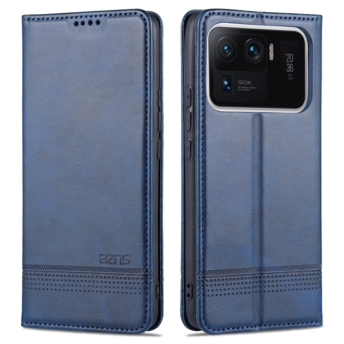 AZNS Estuche de cuero con tapa horizontal con textura de becerro magnético con ranuras para tarjetas y soporte y billetera, For OPPO A94 / F19 Pro / Reno5 Lite, For Xiaomi Mi 11 Ultra
