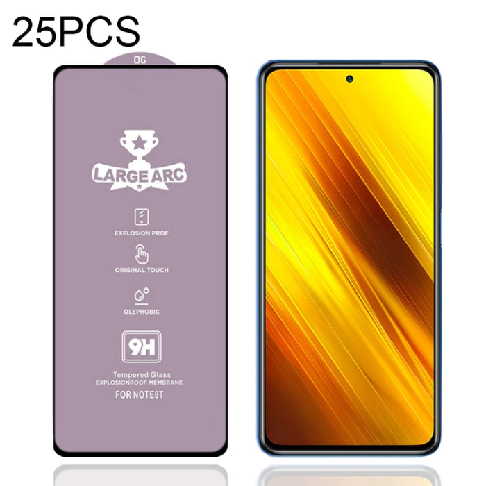 25 PCS 9H HD Película de vidrio templado de pantalla completa de alto alúmina de arco grande, For Xiaomi Redmi Note 10 (25 PCS), For Xiaomi Mi 10T 5G (25 PCS), For Xiaomi Mi 10T Pro 5G (25 PCS), For Xiaomi Mi 10T Lite 5G (25 PCS)                       ...