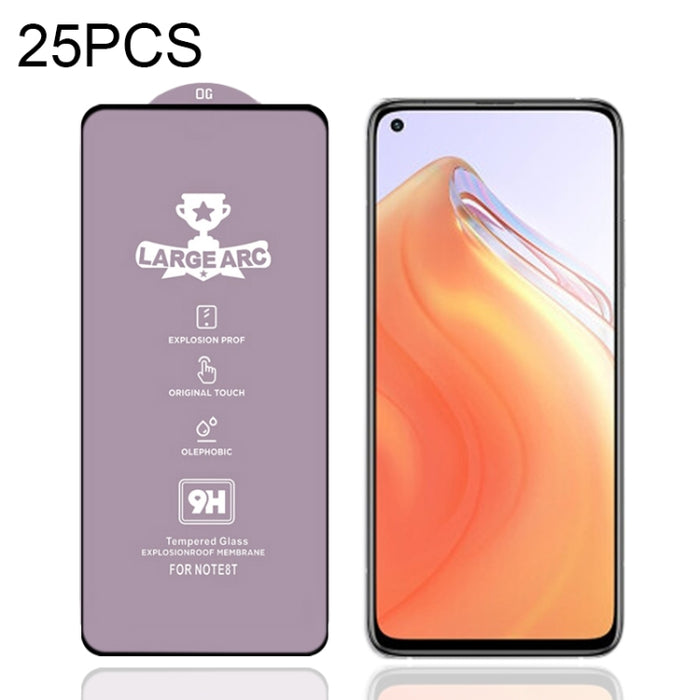 25 PCS 9H HD Película de vidrio templado de pantalla completa de alto alúmina de arco grande, For Xiaomi Redmi Note 10 (25 PCS), For Xiaomi Mi 10T 5G (25 PCS), For Xiaomi Mi 10T Pro 5G (25 PCS), For Xiaomi Mi 10T Lite 5G (25 PCS)                       ...