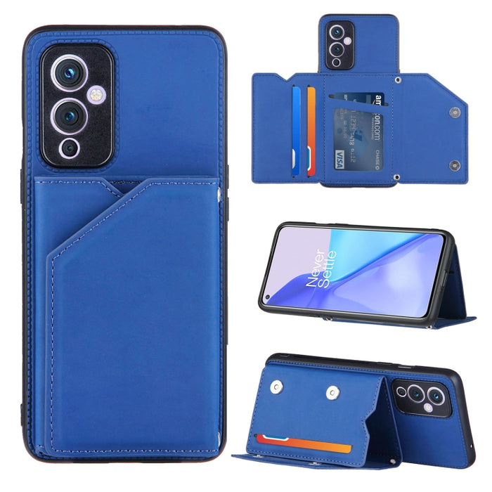 Skin Feel PU + TPU + PC Contraportada Estuche a prueba de golpes con ranuras para tarjetas y soporte y marco de fotos, For OPPO A93 5G, For OPPO A94, For Samsung Galaxy A02s (US Version), For Samsung Galaxy A02s (EU Version)                            ...