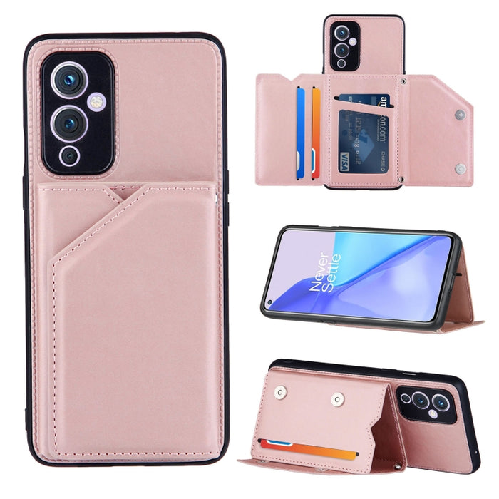 Skin Feel PU + TPU + PC Contraportada Estuche a prueba de golpes con ranuras para tarjetas y soporte y marco de fotos, For OPPO A93 5G, For OPPO A94, For Samsung Galaxy A02s (US Version), For Samsung Galaxy A02s (EU Version)                            ...