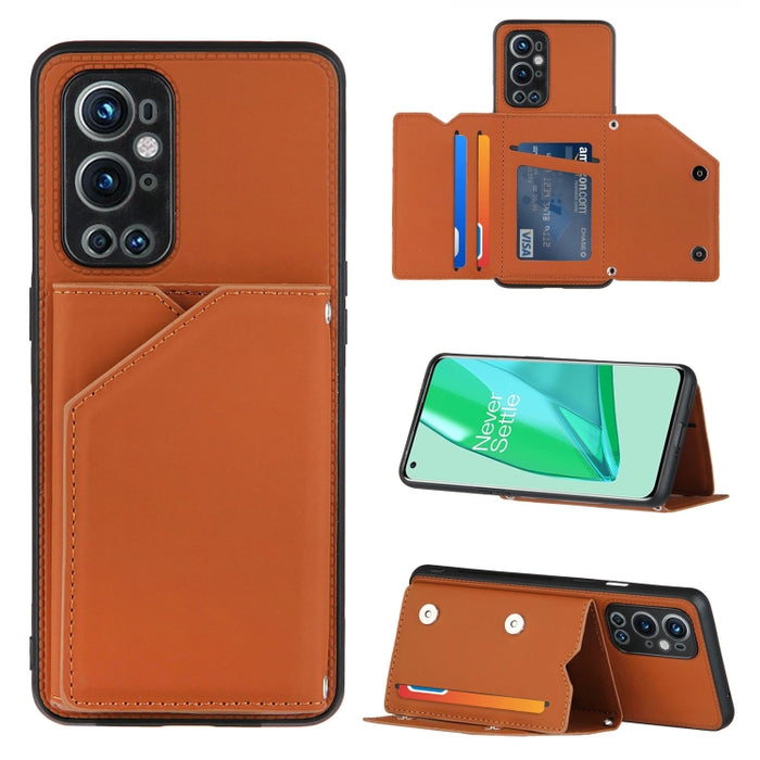 Skin Feel PU + TPU + PC Contraportada Estuche a prueba de golpes con ranuras para tarjetas y soporte y marco de fotos, For OPPO A93 5G, For OPPO A94, For Samsung Galaxy A02s (US Version), For Samsung Galaxy A02s (EU Version)                            ...