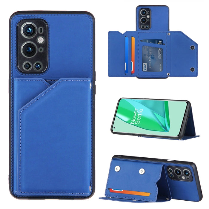 Skin Feel PU + TPU + PC Contraportada Estuche a prueba de golpes con ranuras para tarjetas y soporte y marco de fotos, For OPPO A93 5G, For OPPO A94, For Samsung Galaxy A02s (US Version), For Samsung Galaxy A02s (EU Version)                            ...