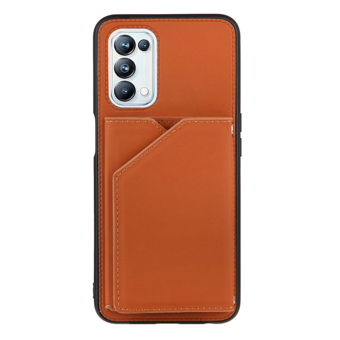 Skin Feel PU + TPU + PC Contraportada Estuche a prueba de golpes con ranuras para tarjetas y soporte y marco de fotos, For OPPO A93 5G, For OPPO A94, For Samsung Galaxy A02s (US Version), For Samsung Galaxy A02s (EU Version)                            ...