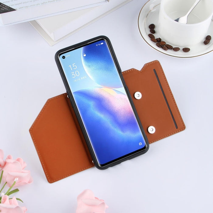 Skin Feel PU + TPU + PC Contraportada Estuche a prueba de golpes con ranuras para tarjetas y soporte y marco de fotos, For OPPO A93 5G, For OPPO A94, For Samsung Galaxy A02s (US Version), For Samsung Galaxy A02s (EU Version)                            ...