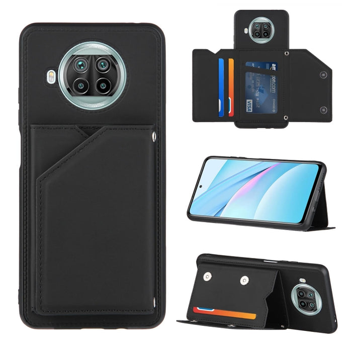 Skin Feel PU + TPU + PC Contraportada Estuche a prueba de golpes con ranuras para tarjetas y soporte y marco de fotos, For OPPO A93 5G, For OPPO A94, For Samsung Galaxy A02s (US Version), For Samsung Galaxy A02s (EU Version)                            ...
