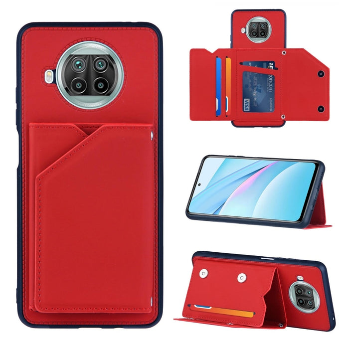 Skin Feel PU + TPU + PC Contraportada Estuche a prueba de golpes con ranuras para tarjetas y soporte y marco de fotos, For OPPO A93 5G, For OPPO A94, For Samsung Galaxy A02s (US Version), For Samsung Galaxy A02s (EU Version)                            ...