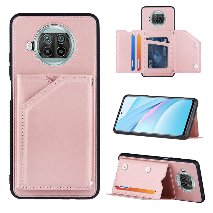 Skin Feel PU + TPU + PC Contraportada Estuche a prueba de golpes con ranuras para tarjetas y soporte y marco de fotos, For OPPO A93 5G, For OPPO A94, For Samsung Galaxy A02s (US Version), For Samsung Galaxy A02s (EU Version)                            ...