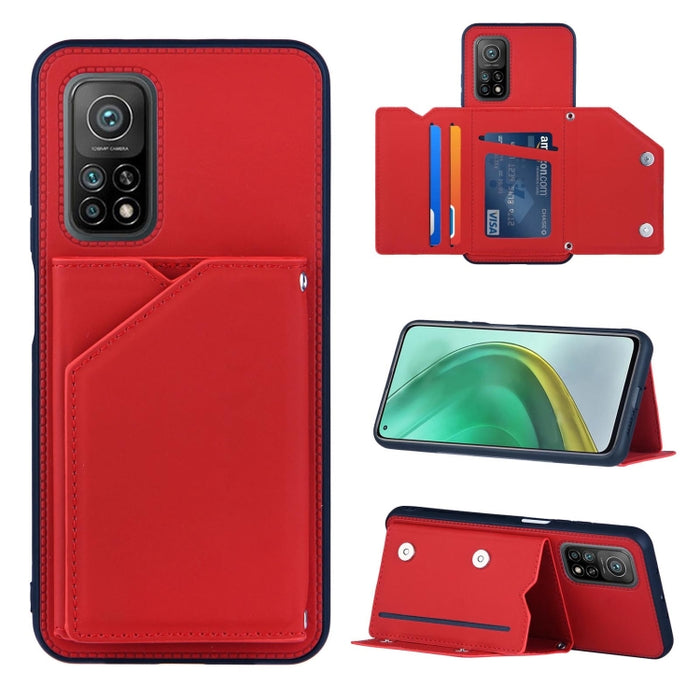 Skin Feel PU + TPU + PC Contraportada Estuche a prueba de golpes con ranuras para tarjetas y soporte y marco de fotos, For OPPO A93 5G, For OPPO A94, For Samsung Galaxy A02s (US Version), For Samsung Galaxy A02s (EU Version)                            ...