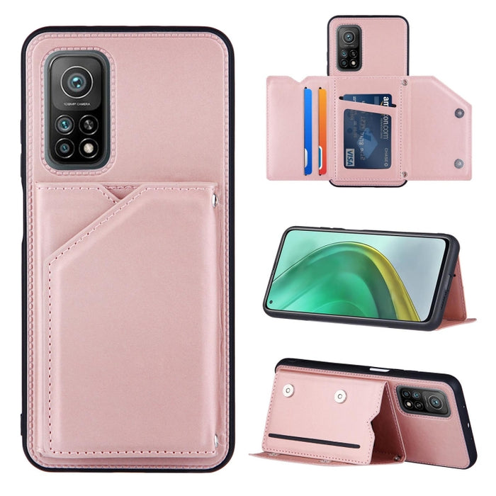 Skin Feel PU + TPU + PC Contraportada Estuche a prueba de golpes con ranuras para tarjetas y soporte y marco de fotos, For OPPO A93 5G, For OPPO A94, For Samsung Galaxy A02s (US Version), For Samsung Galaxy A02s (EU Version)                            ...