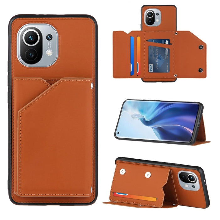 Skin Feel PU + TPU + PC Contraportada Estuche a prueba de golpes con ranuras para tarjetas y soporte y marco de fotos, For OPPO A93 5G, For OPPO A94, For Samsung Galaxy A02s (US Version), For Samsung Galaxy A02s (EU Version)                            ...