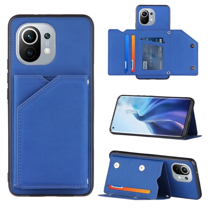 Skin Feel PU + TPU + PC Contraportada Estuche a prueba de golpes con ranuras para tarjetas y soporte y marco de fotos, For OPPO A93 5G, For OPPO A94, For Samsung Galaxy A02s (US Version), For Samsung Galaxy A02s (EU Version)                            ...