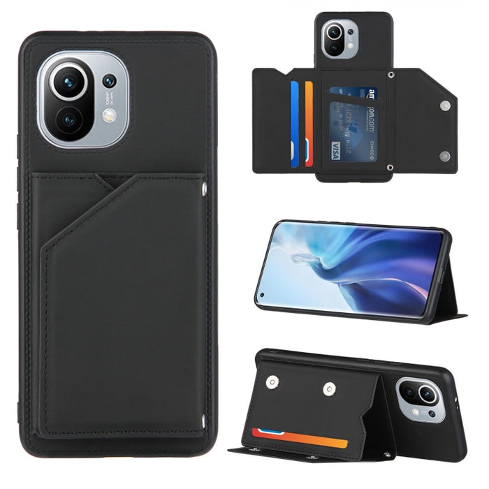 Skin Feel PU + TPU + PC Contraportada Estuche a prueba de golpes con ranuras para tarjetas y soporte y marco de fotos, For OPPO A93 5G, For OPPO A94, For Samsung Galaxy A02s (US Version), For Samsung Galaxy A02s (EU Version)                            ...