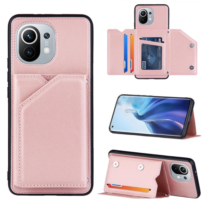 Skin Feel PU + TPU + PC Contraportada Estuche a prueba de golpes con ranuras para tarjetas y soporte y marco de fotos, For OPPO A93 5G, For OPPO A94, For Samsung Galaxy A02s (US Version), For Samsung Galaxy A02s (EU Version)                            ...