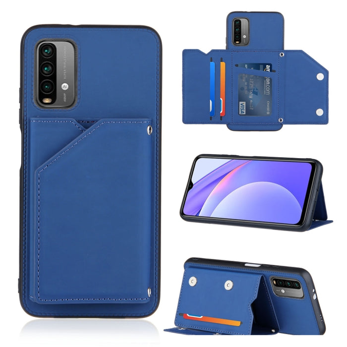 Skin Feel PU + TPU + PC Contraportada Estuche a prueba de golpes con ranuras para tarjetas y soporte y marco de fotos, For OPPO A93 5G, For OPPO A94, For Samsung Galaxy A02s (US Version), For Samsung Galaxy A02s (EU Version)                            ...