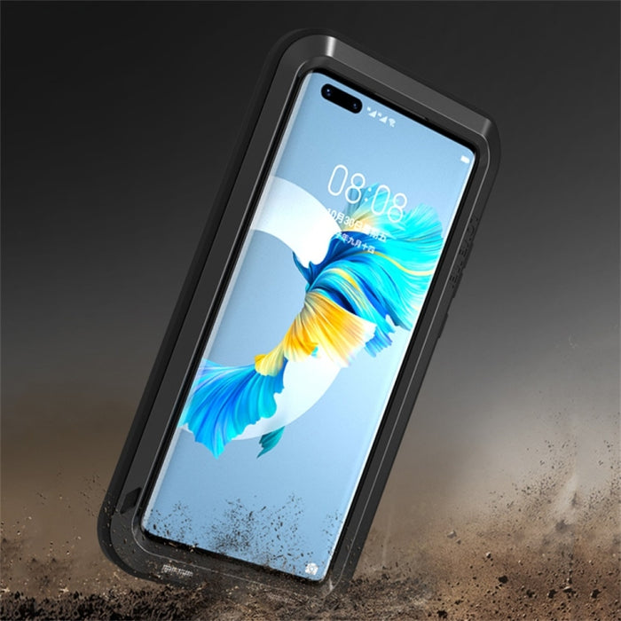 LOVE MEI Metal a prueba de golpes impermeable a prueba de polvo funda protectora sin vidrio, For Huawei Mate 40, For Huawei Mate 40 Pro, For Huawei Mate 40 Pro+, For Xiaomi Mi 11