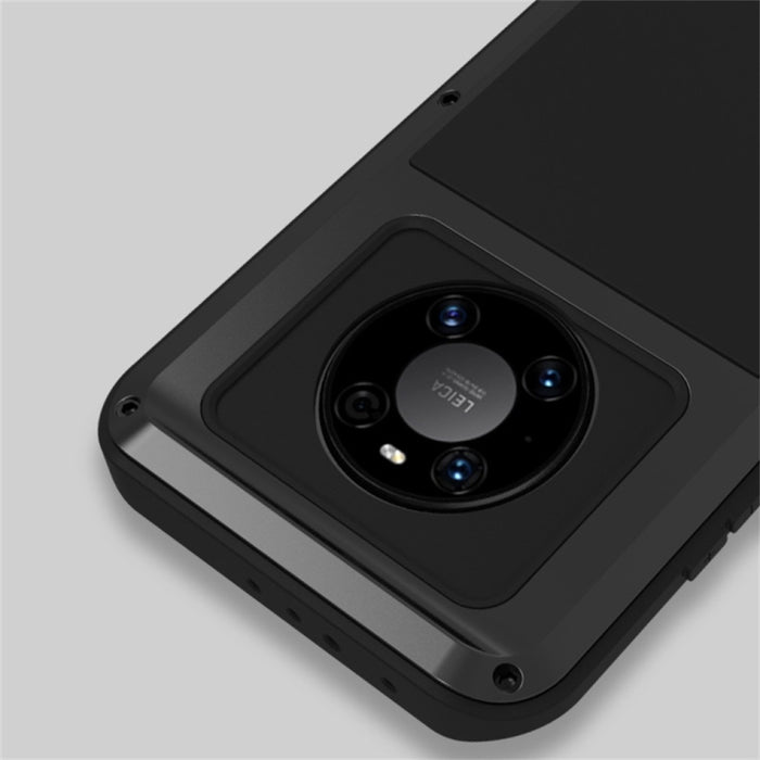 LOVE MEI Metal a prueba de golpes impermeable a prueba de polvo funda protectora sin vidrio, For Huawei Mate 40, For Huawei Mate 40 Pro, For Huawei Mate 40 Pro+, For Xiaomi Mi 11