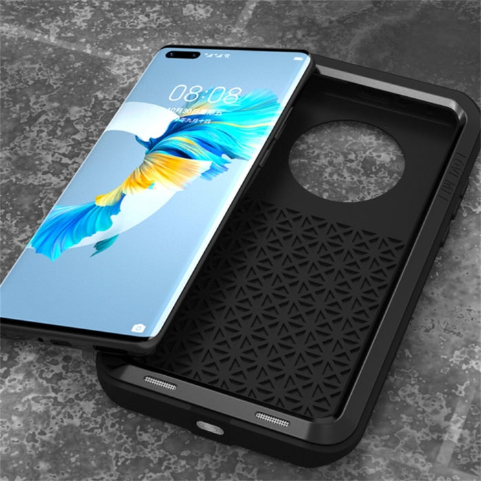 LOVE MEI Metal a prueba de golpes impermeable a prueba de polvo funda protectora sin vidrio, For Huawei Mate 40, For Huawei Mate 40 Pro, For Huawei Mate 40 Pro+, For Xiaomi Mi 11