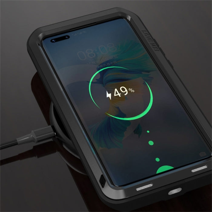 LOVE MEI Metal a prueba de golpes impermeable a prueba de polvo funda protectora sin vidrio, For Huawei Mate 40, For Huawei Mate 40 Pro, For Huawei Mate 40 Pro+, For Xiaomi Mi 11