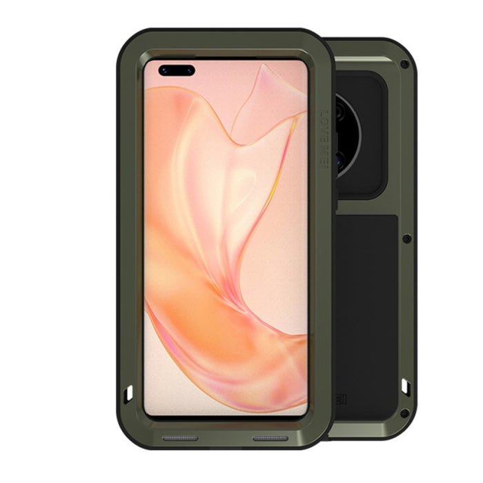 LOVE MEI Metal a prueba de golpes impermeable a prueba de polvo funda protectora sin vidrio, For Huawei Mate 40, For Huawei Mate 40 Pro, For Huawei Mate 40 Pro+, For Xiaomi Mi 11