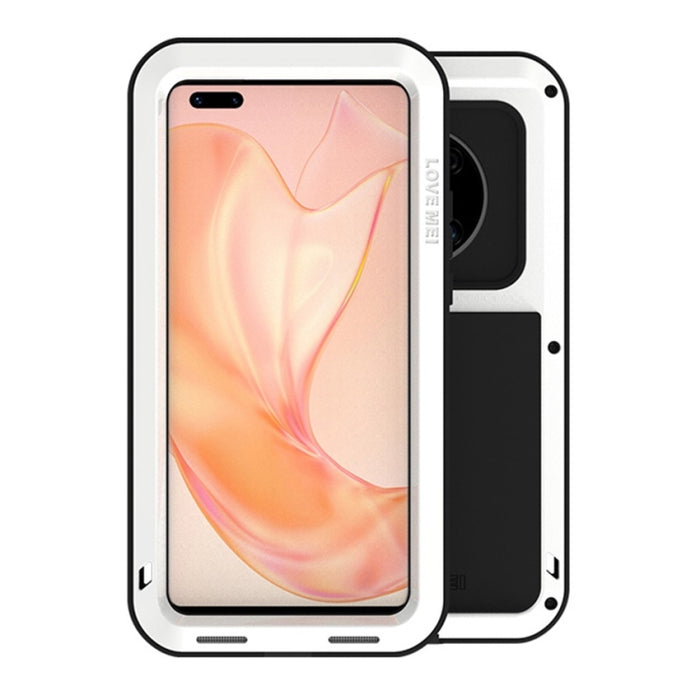 LOVE MEI Metal a prueba de golpes impermeable a prueba de polvo funda protectora sin vidrio, For Huawei Mate 40, For Huawei Mate 40 Pro, For Huawei Mate 40 Pro+, For Xiaomi Mi 11