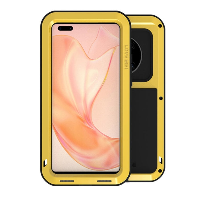 LOVE MEI Metal a prueba de golpes impermeable a prueba de polvo funda protectora sin vidrio, For Huawei Mate 40, For Huawei Mate 40 Pro, For Huawei Mate 40 Pro+, For Xiaomi Mi 11