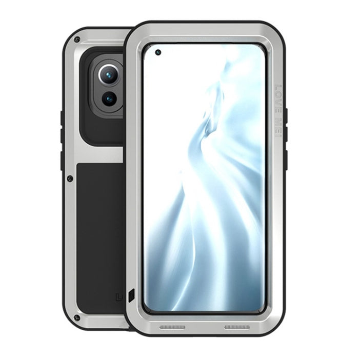 LOVE MEI Metal a prueba de golpes impermeable a prueba de polvo funda protectora sin vidrio, For Huawei Mate 40, For Huawei Mate 40 Pro, For Huawei Mate 40 Pro+, For Xiaomi Mi 11