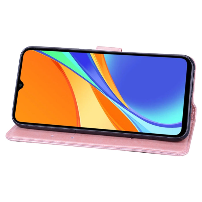 Estuche de cuero de PU con tapa horizontal en relieve rosa con soporte y ranuras para tarjetas y billetera, For Xiaomi Redmi 9T, For Xiaomi Mi 11 Lite, For Xiaomi Mi 11, For Xiaomi Redmi Note 9T 5G, For Xiaomi Redmi Note 10, For Xiaomi Redmi K40 / K40 ...