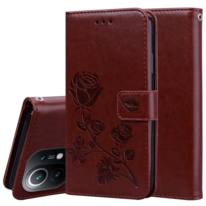 Estuche de cuero de PU con tapa horizontal en relieve rosa con soporte y ranuras para tarjetas y billetera, For Xiaomi Redmi 9T, For Xiaomi Mi 11 Lite, For Xiaomi Mi 11, For Xiaomi Redmi Note 9T 5G, For Xiaomi Redmi Note 10, For Xiaomi Redmi K40 / K40 ...