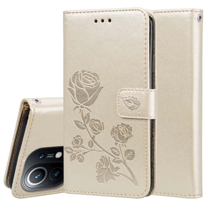 Estuche de cuero de PU con tapa horizontal en relieve rosa con soporte y ranuras para tarjetas y billetera, For Xiaomi Redmi 9T, For Xiaomi Mi 11 Lite, For Xiaomi Mi 11, For Xiaomi Redmi Note 9T 5G, For Xiaomi Redmi Note 10, For Xiaomi Redmi K40 / K40 ...