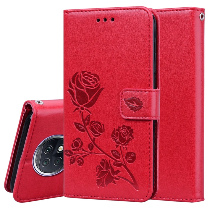Estuche de cuero de PU con tapa horizontal en relieve rosa con soporte y ranuras para tarjetas y billetera, For Xiaomi Redmi 9T, For Xiaomi Mi 11 Lite, For Xiaomi Mi 11, For Xiaomi Redmi Note 9T 5G, For Xiaomi Redmi Note 10, For Xiaomi Redmi K40 / K40 ...