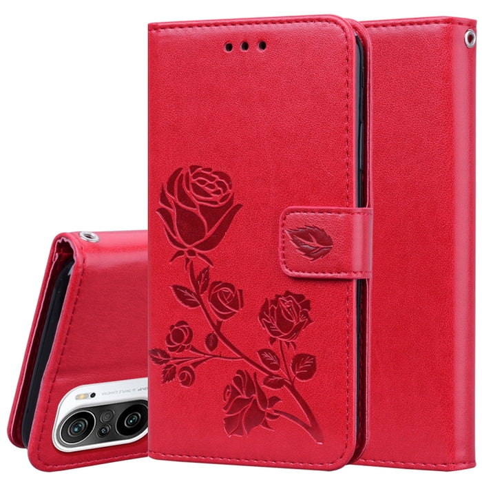 Estuche de cuero de PU con tapa horizontal en relieve rosa con soporte y ranuras para tarjetas y billetera, For Xiaomi Redmi 9T, For Xiaomi Mi 11 Lite, For Xiaomi Mi 11, For Xiaomi Redmi Note 9T 5G, For Xiaomi Redmi Note 10, For Xiaomi Redmi K40 / K40 ...