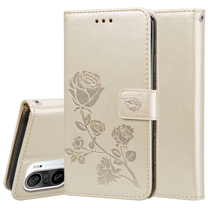 Estuche de cuero de PU con tapa horizontal en relieve rosa con soporte y ranuras para tarjetas y billetera, For Xiaomi Redmi 9T, For Xiaomi Mi 11 Lite, For Xiaomi Mi 11, For Xiaomi Redmi Note 9T 5G, For Xiaomi Redmi Note 10, For Xiaomi Redmi K40 / K40 ...