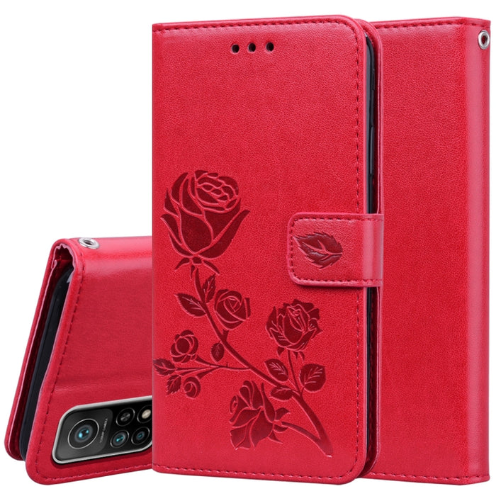 Estuche de cuero de PU con tapa horizontal en relieve rosa con soporte y ranuras para tarjetas y billetera, For Xiaomi Redmi 9T, For Xiaomi Mi 11 Lite, For Xiaomi Mi 11, For Xiaomi Redmi Note 9T 5G, For Xiaomi Redmi Note 10, For Xiaomi Redmi K40 / K40 ...