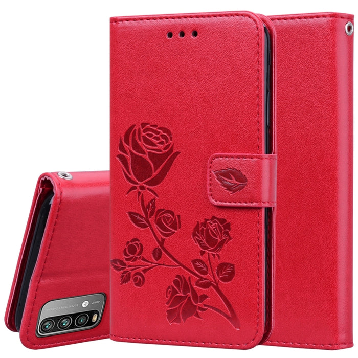 Estuche de cuero de PU con tapa horizontal en relieve rosa con soporte y ranuras para tarjetas y billetera, For Xiaomi Redmi 9T, For Xiaomi Mi 11 Lite, For Xiaomi Mi 11, For Xiaomi Redmi Note 9T 5G, For Xiaomi Redmi Note 10, For Xiaomi Redmi K40 / K40 ...