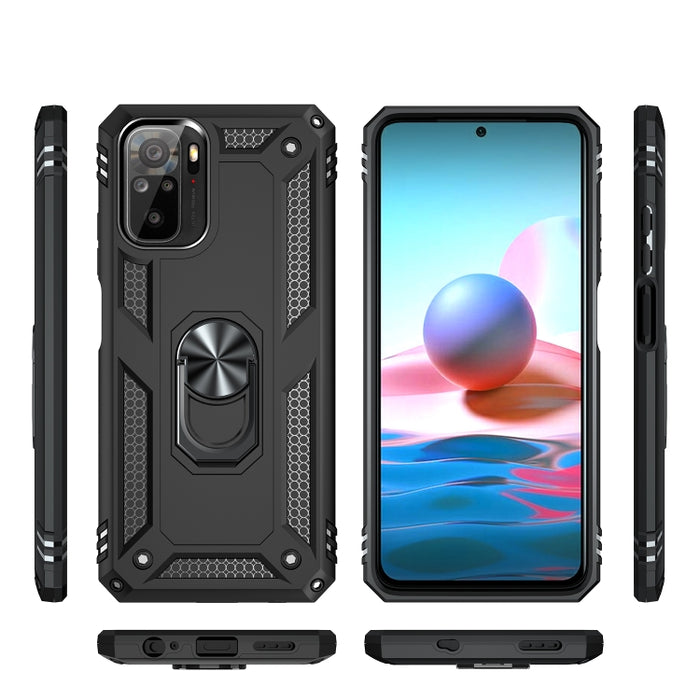 Funda protectora de TPU + PC a prueba de golpes con soporte giratorio de 360 grados, For Xiaomi Redmi Note 10 / Note 10s